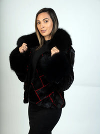 LaBelle Since 1919 Red & Ranch Mink Jacket