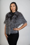 LaBelle Since 1919 Silver Fox Feathered Fox Stole