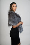 LaBelle Since 1919 Silver Fox Feathered Fox Stole