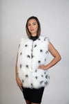 LaBelle Since 1919 Spotted White Fox Vest