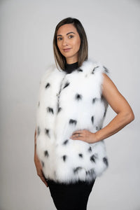 LaBelle Since 1919 Spotted White Fox Vest