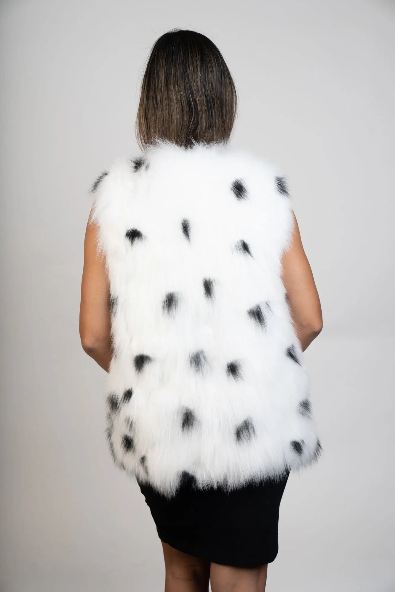 LaBelle Since 1919 Spotted White Fox Vest