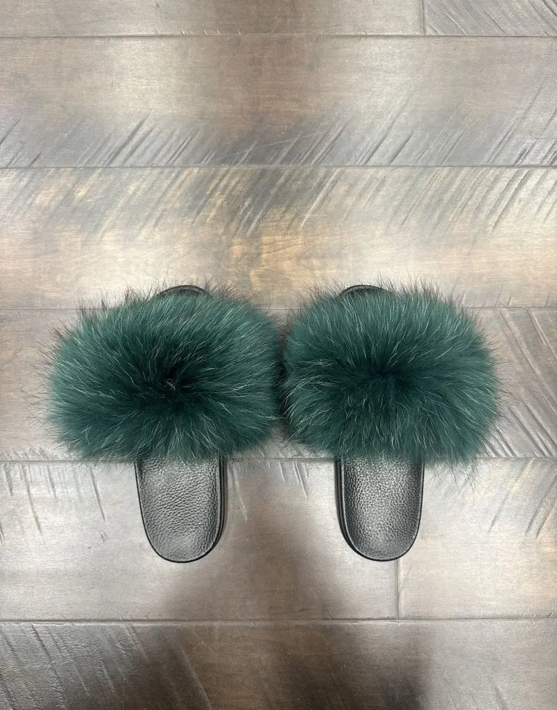 LaBelle Since 1919 Teal Fox Slippers