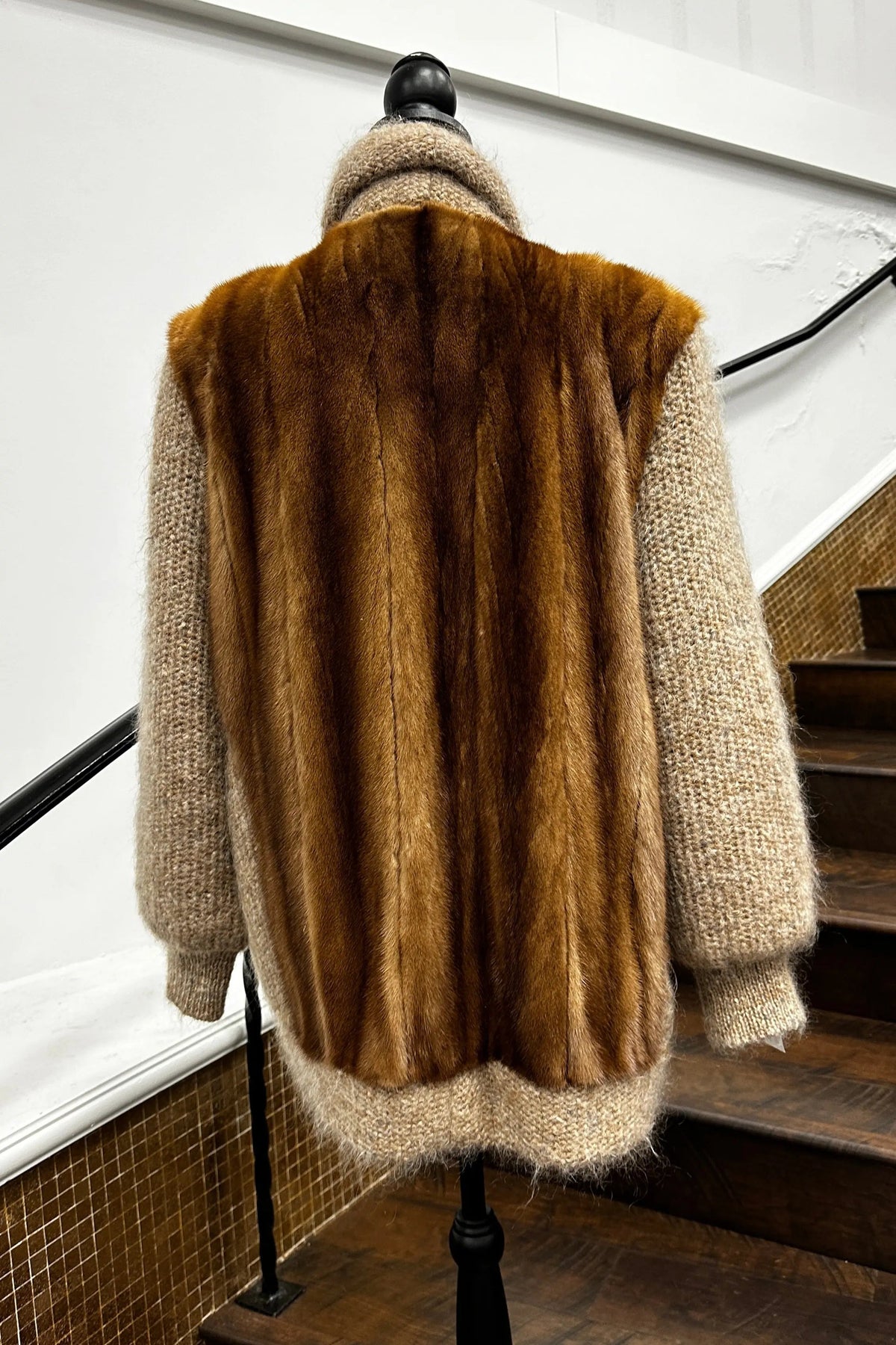 Vintage Autumn Haze Mink Sweater Jacket