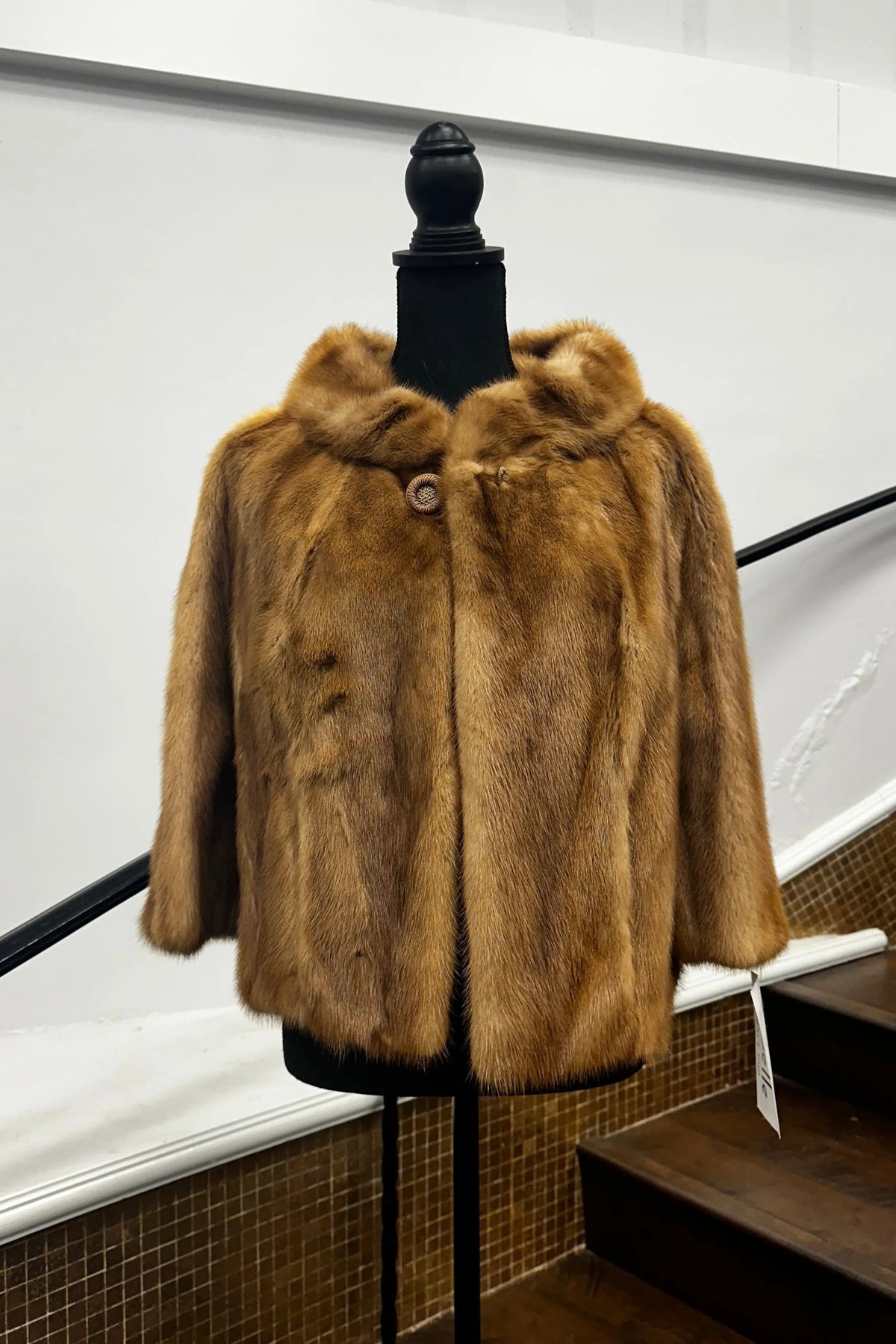 Vintage Autumn Haze Mink Cape