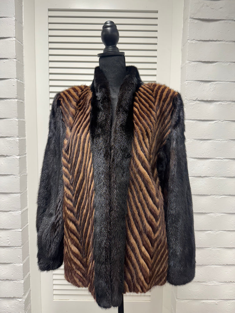 Vintage Autumn Haze Mink Jacket