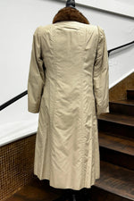 Vintage Beige Mink Lined Raincoat