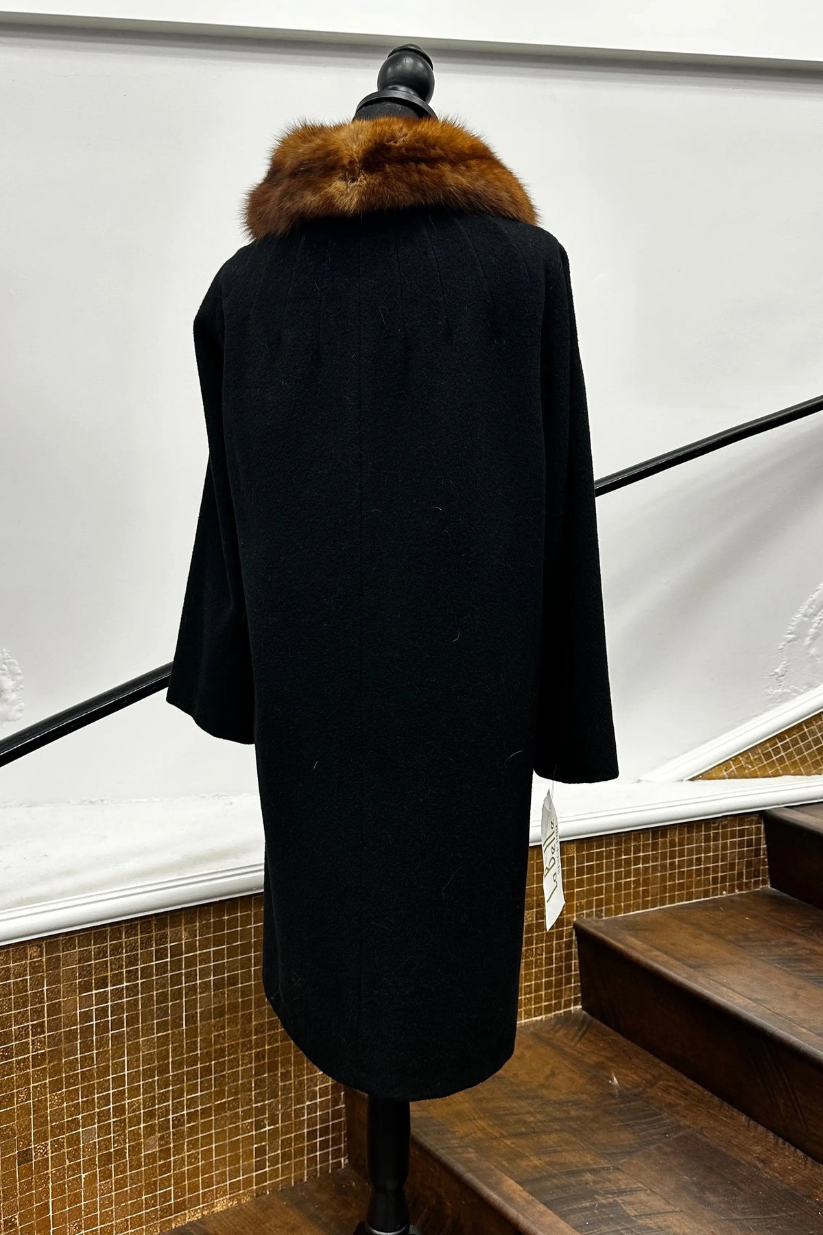 Vintage Black Cashmere Coat