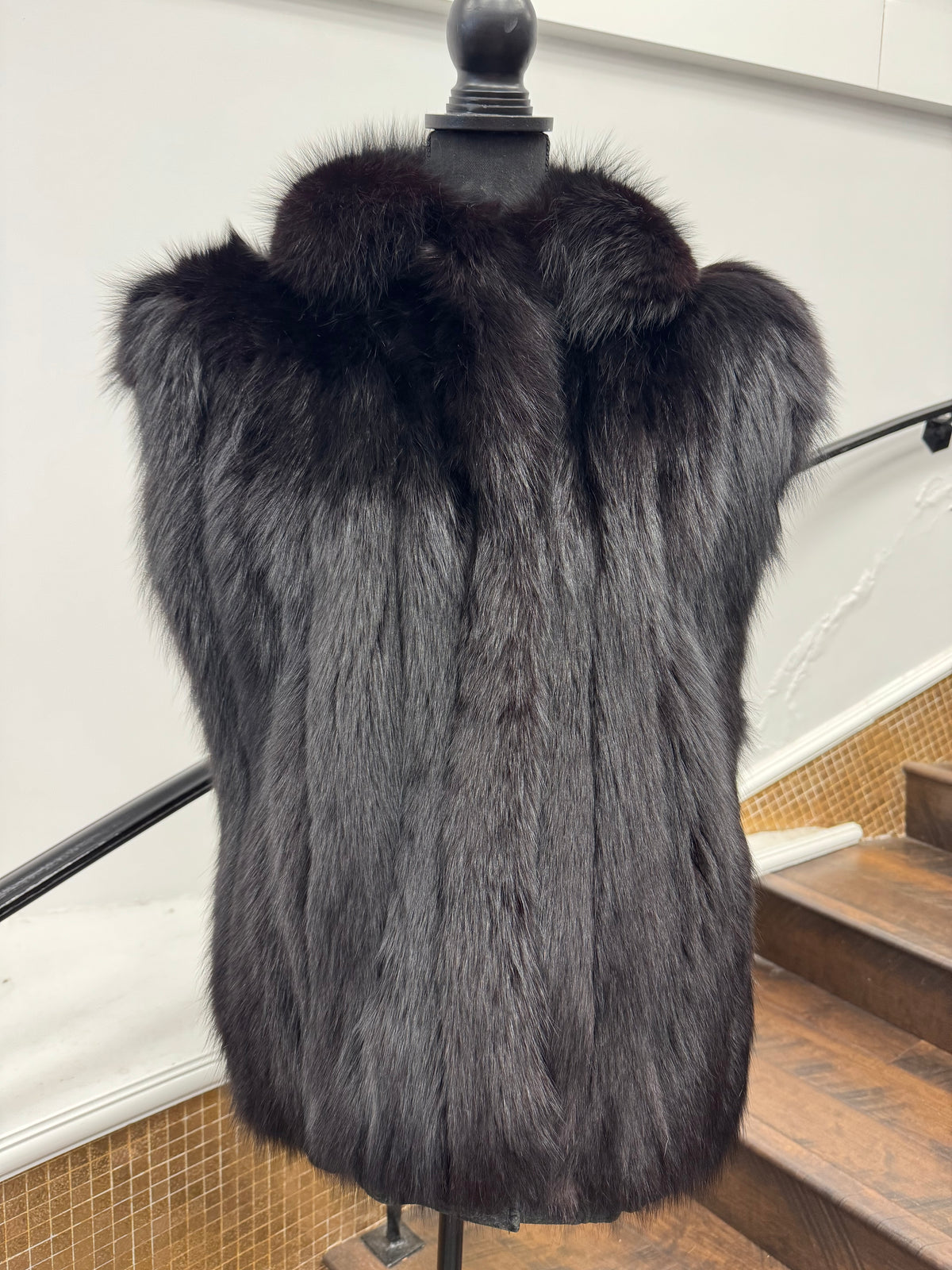 Vintage Black Fox Vest