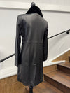 Vintage Black Leather Coat
