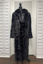 Vintage Black Pieced Mink Coat