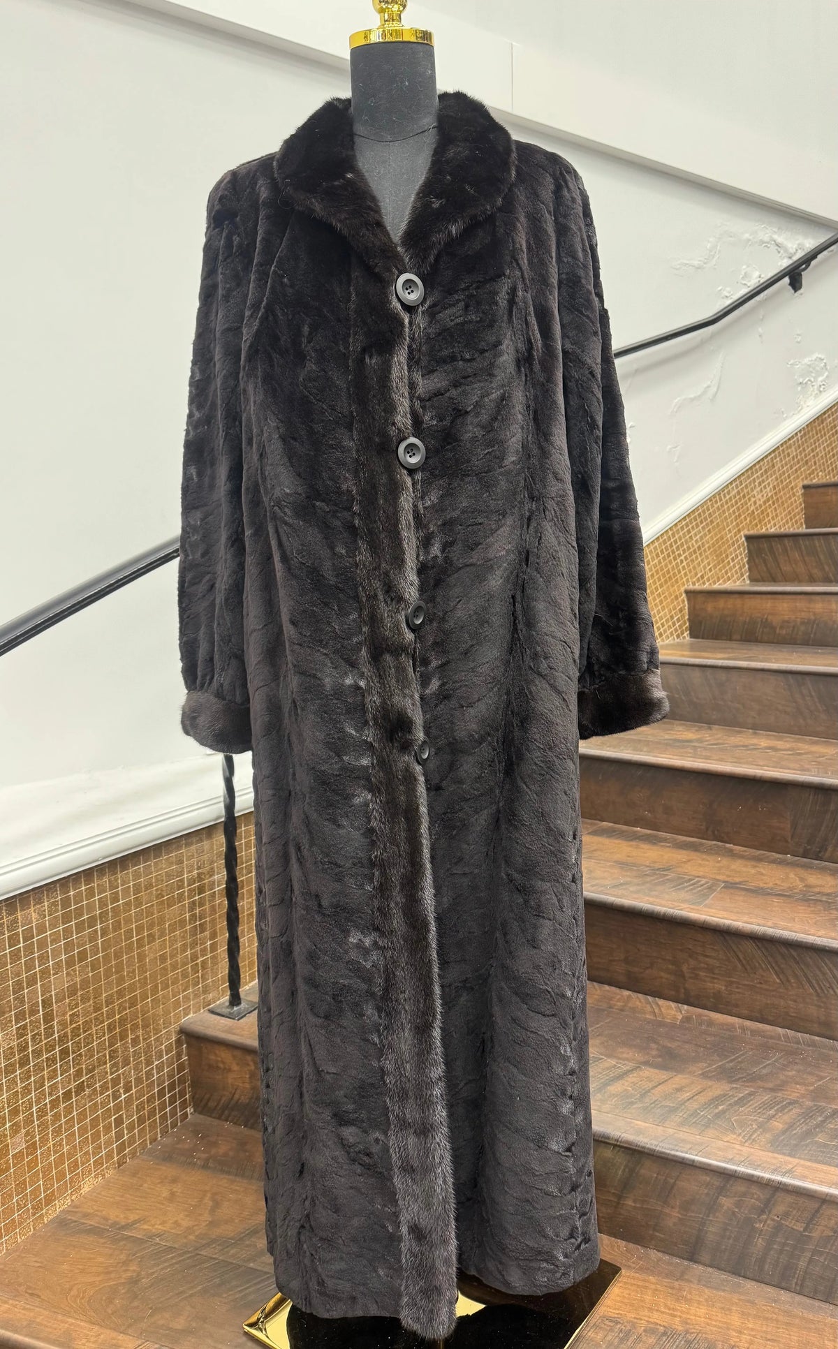 Vintage Black Reversible Mink Coat