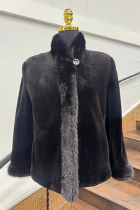 Vintage Black Sheared Mink Reversable Jacket