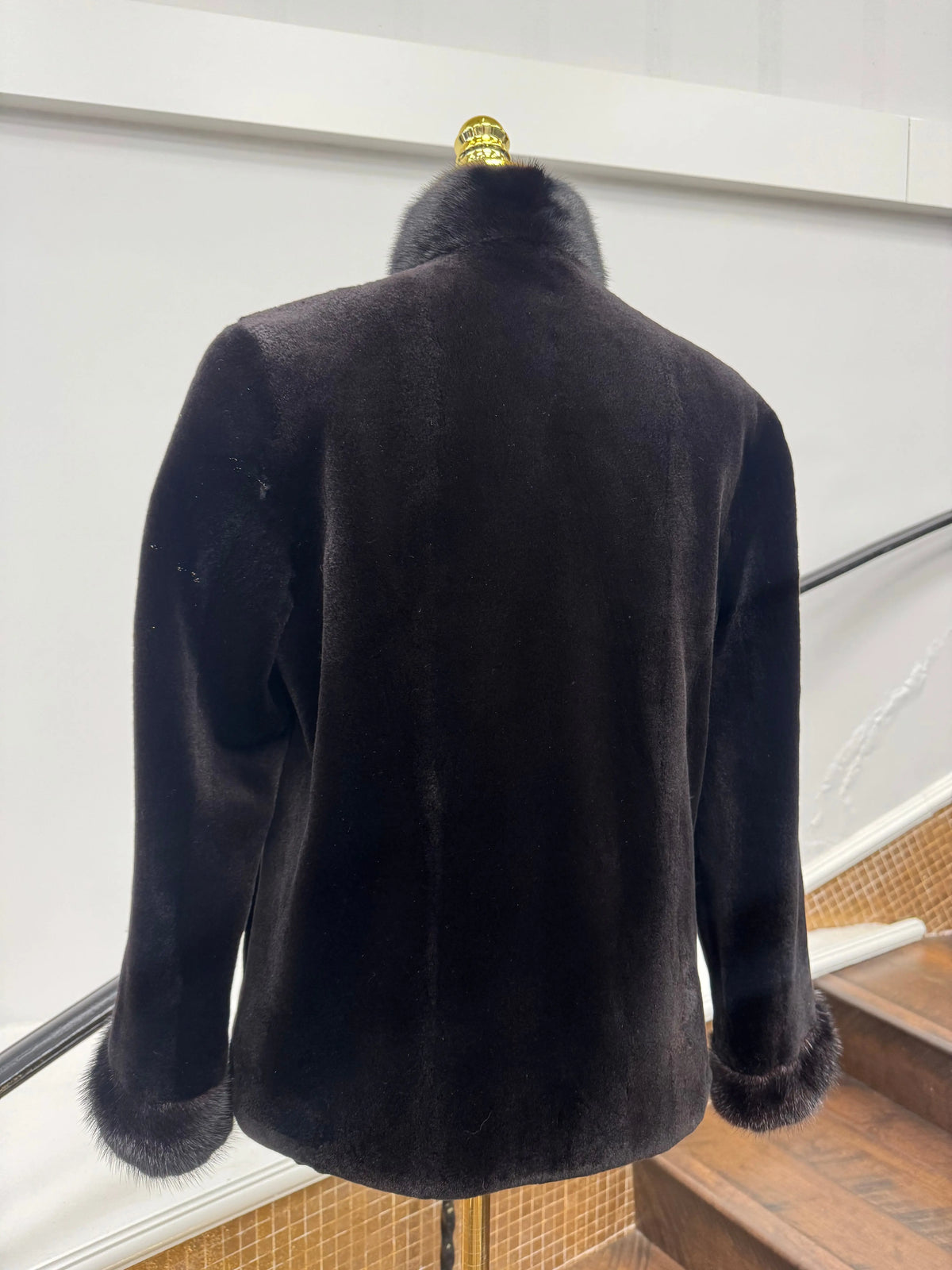 LaBelle Since 1919 Vintage Black Sheared Mink Reversable Jacket