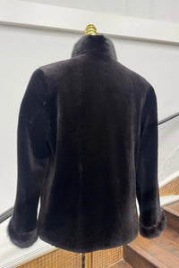 Vintage Black Sheared Mink Reversable Jacket