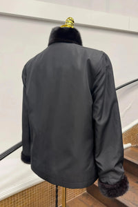 Vintage Black Sheared Mink Reversable Jacket