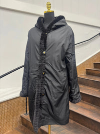 Vintage Black Sheared Sectioned Mink Reversible Stroller