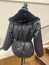 Vintage Black Ski Parka with Headband
