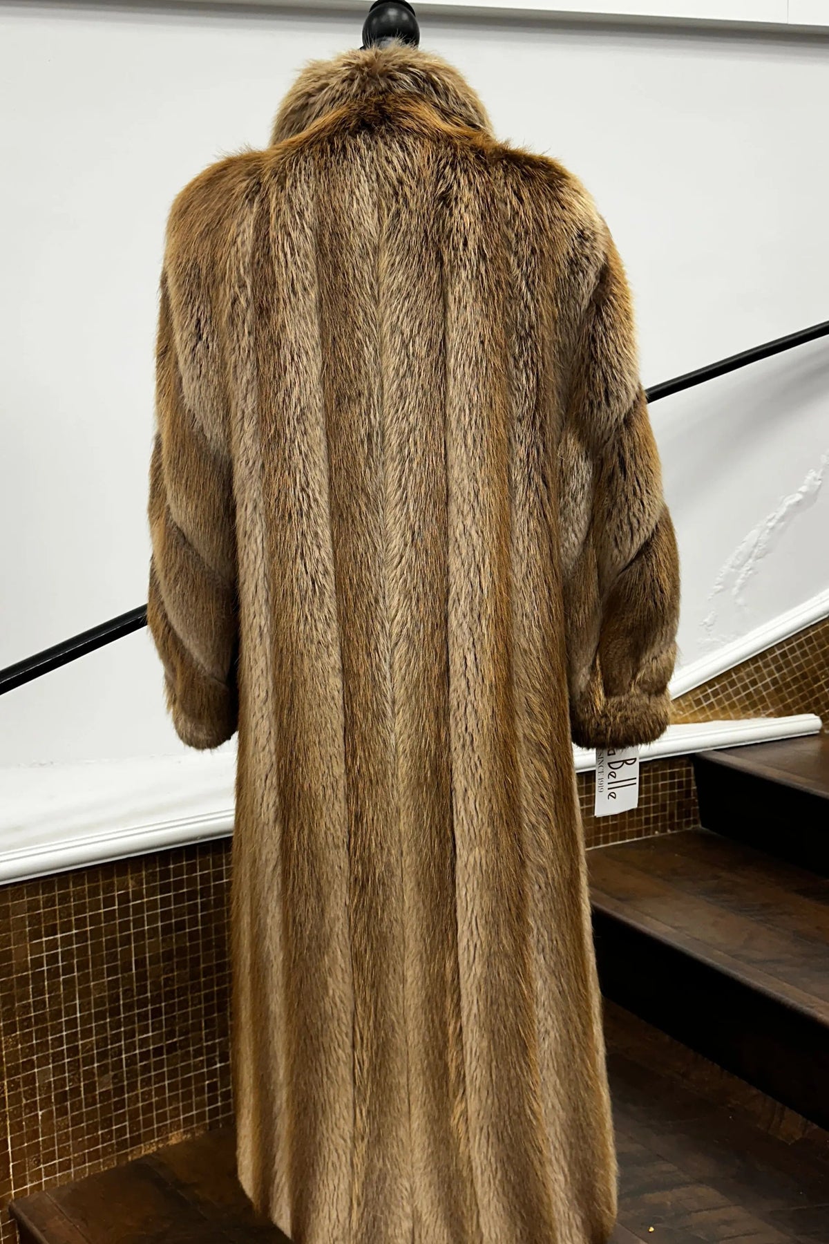 Vintage Blond Beaver Full Length Coat