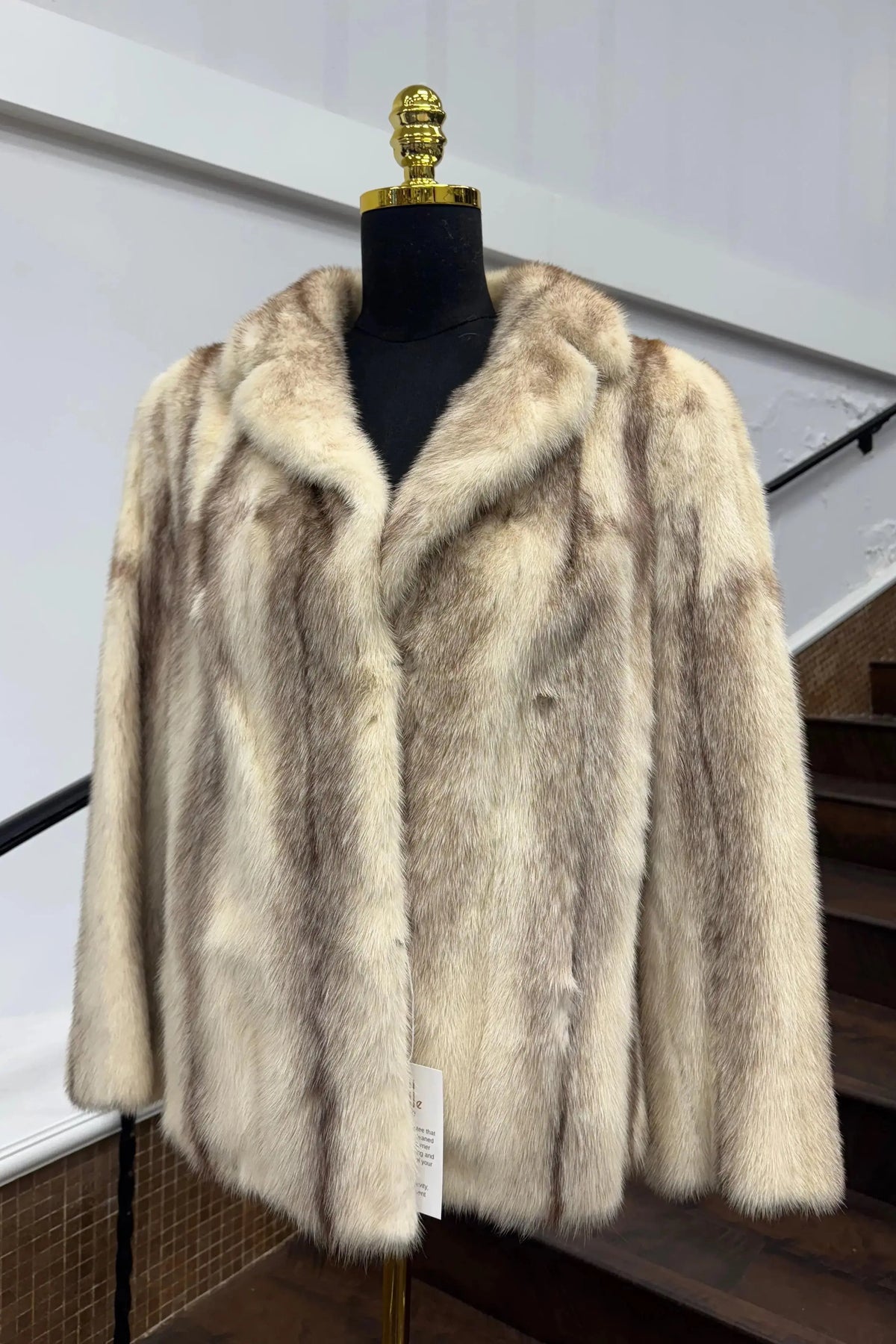 Vintage Brown Cross Mink Jacket