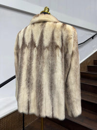 Vintage Brown Cross Mink Jacket