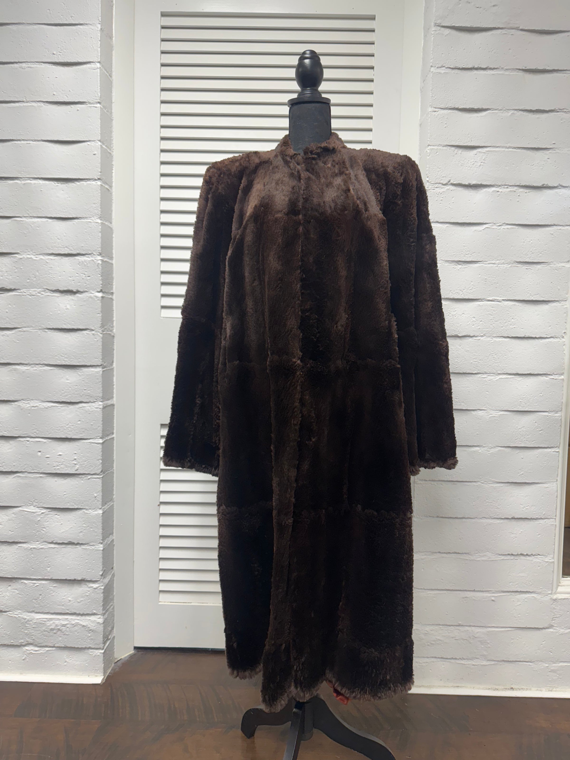 Vintage Brown Sheared Coat
