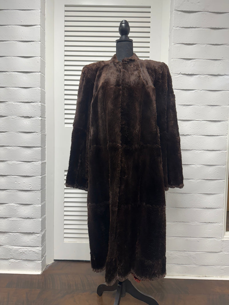 Vintage Brown Sheared Coat