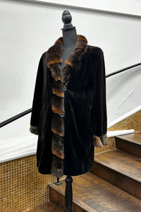 Vintage Brown Sheared Mink Reversible