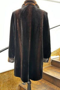 Vintage Brown Sheared Mink Reversible