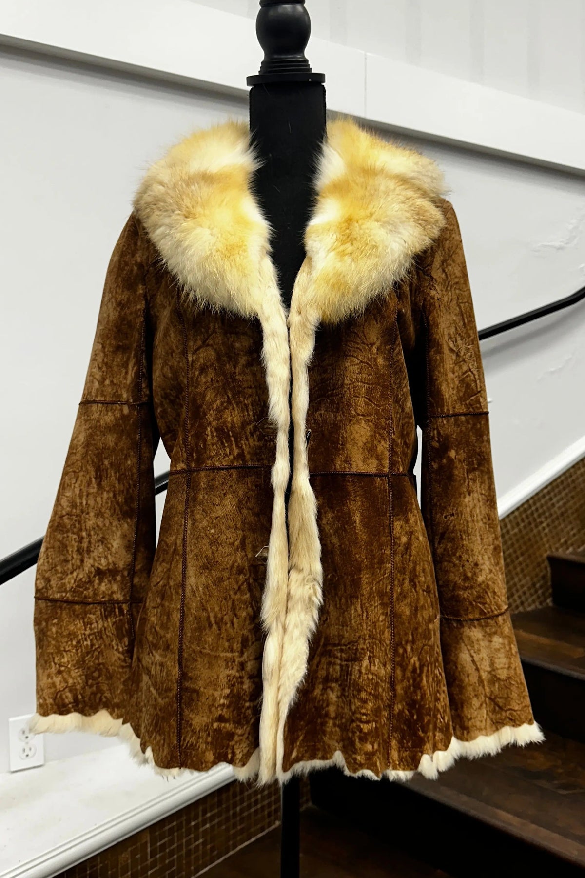 Vintage Brown Shearling Jacket