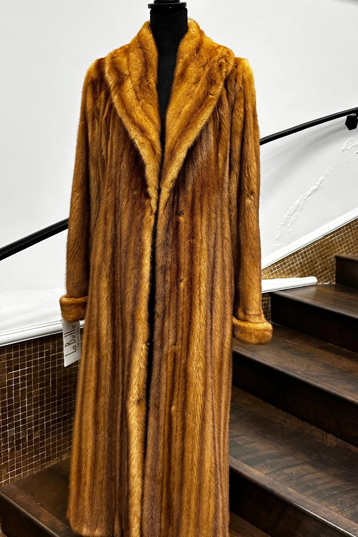 Vintage Carolina Herrera Whiskey Mink Coat