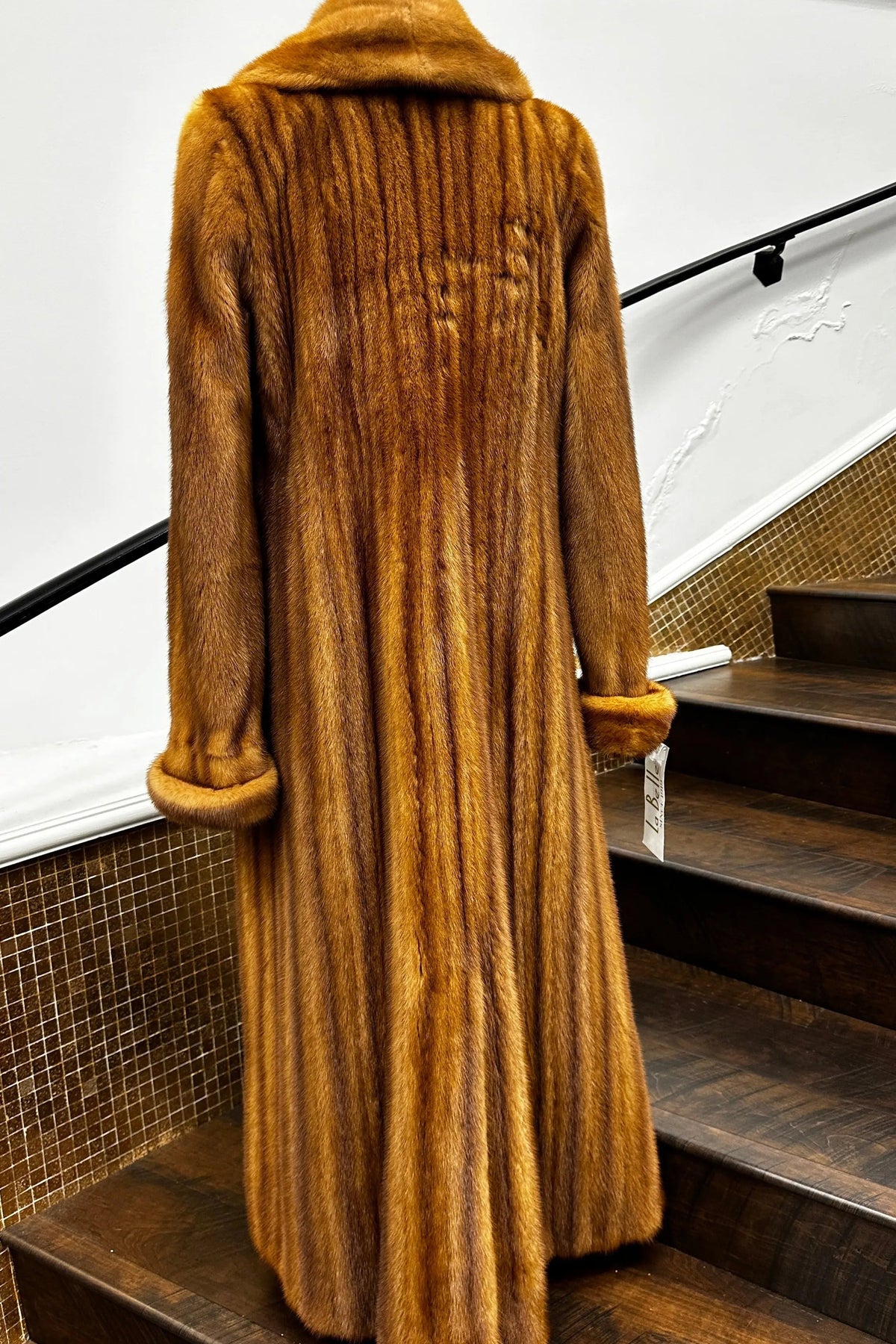 Vintage Carolina Herrera Whiskey Mink Coat