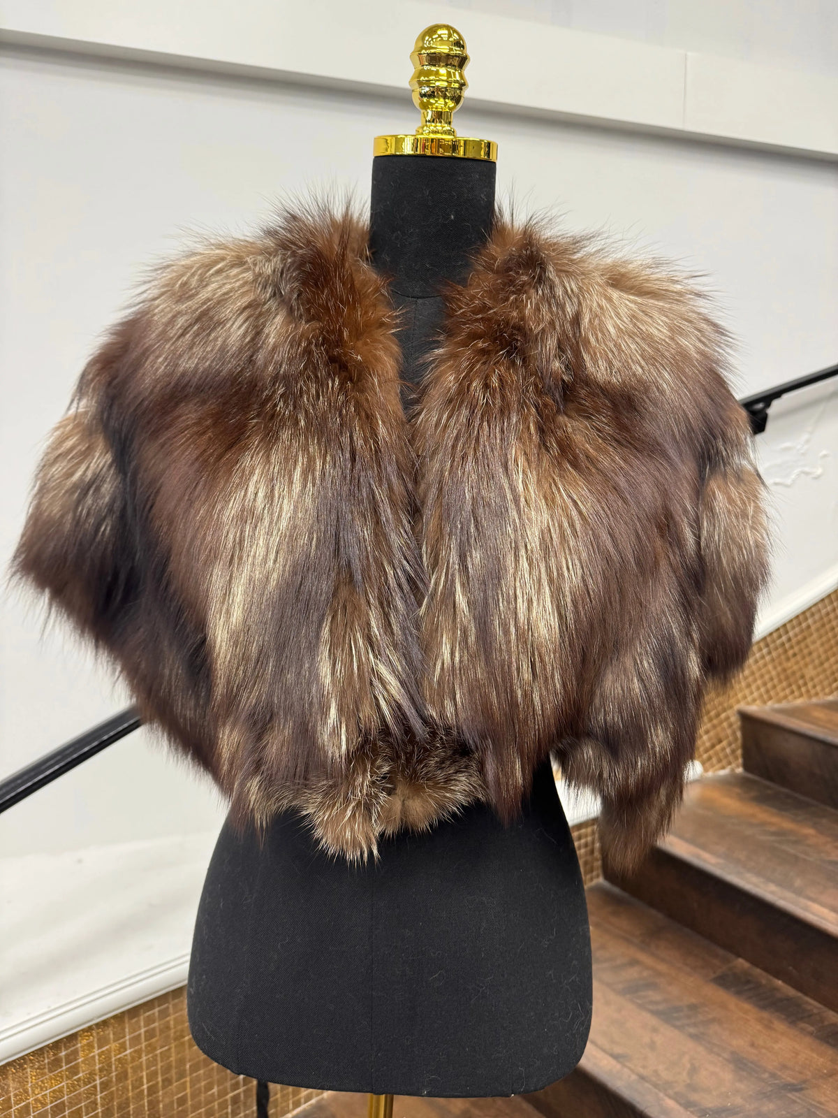 Vintage Crystal Fox Stole