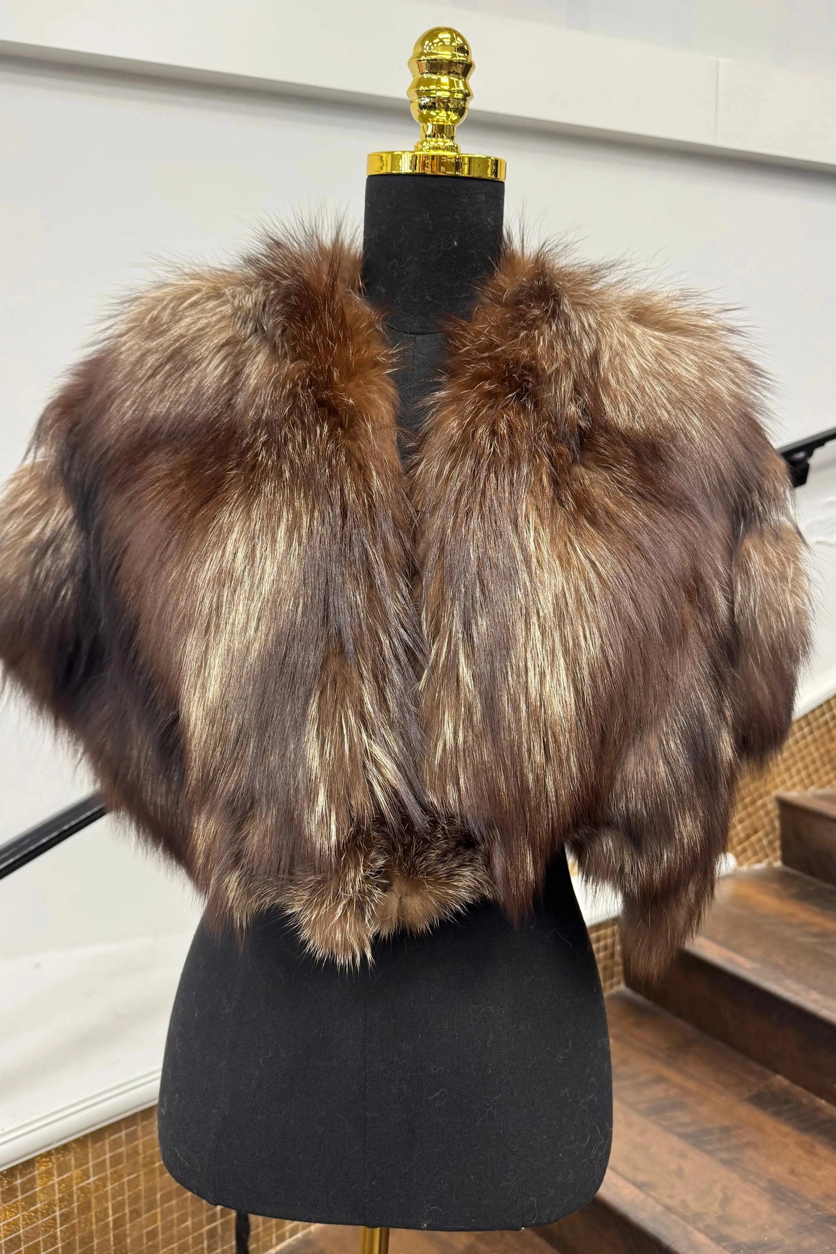 Vintage Crystal Fox Stole