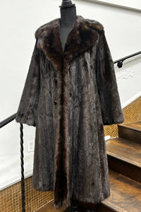 Vintage Dark Mahogany Mink Coat