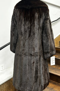 Vintage Dark Mahogany Mink Coat