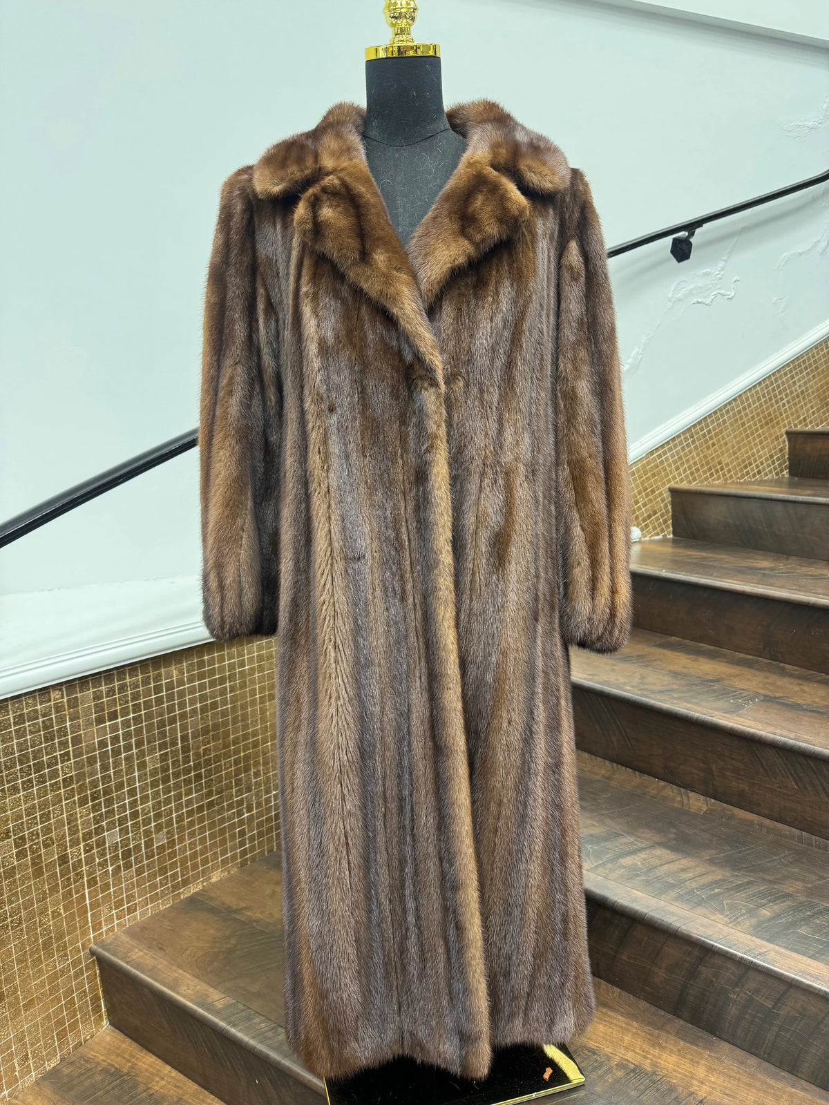 Vintage Demi Buff Mink Full Length Coat