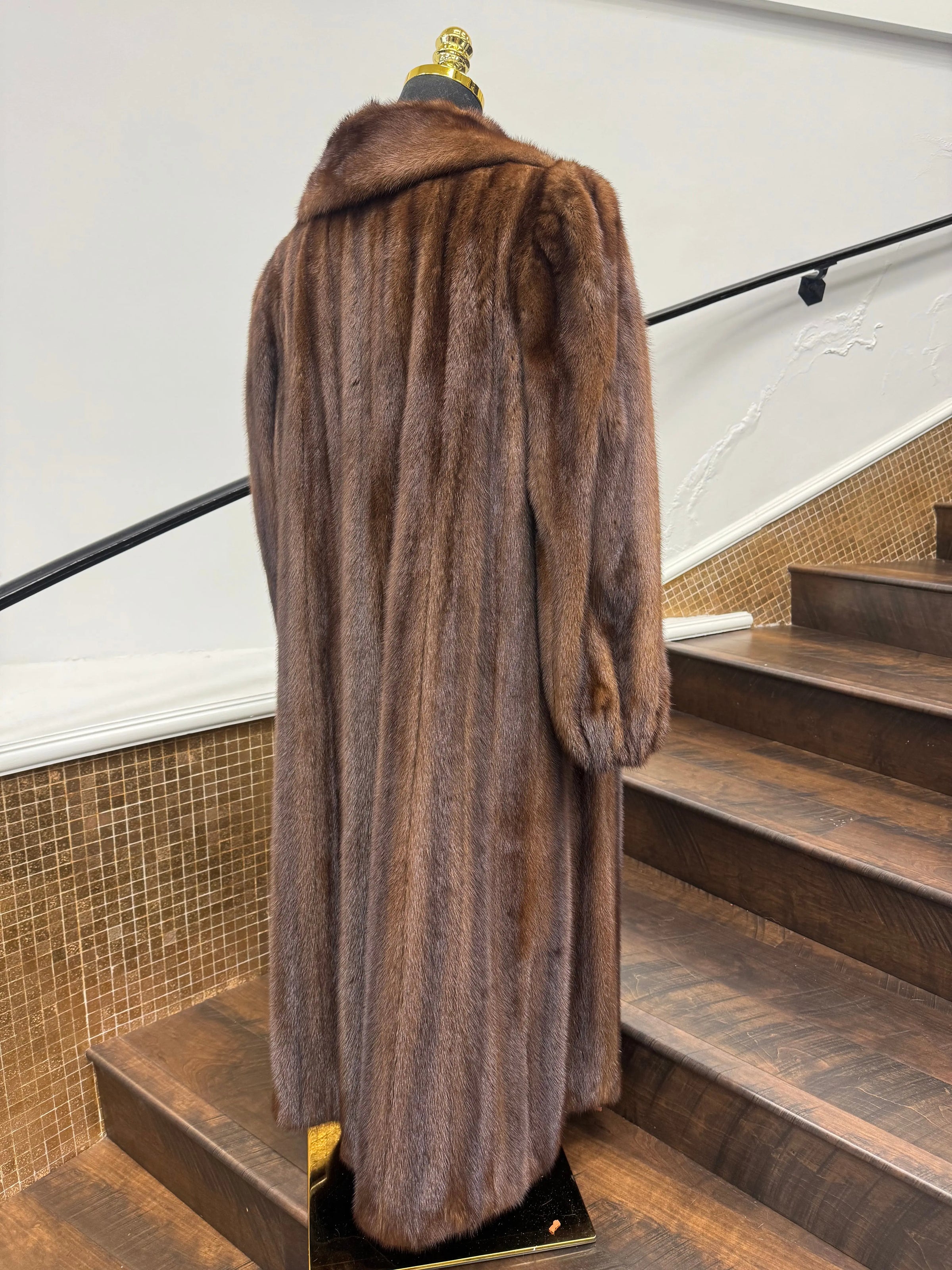 LaBelle Since 1919 Vintage Demi Buff Mink Full Length Coat