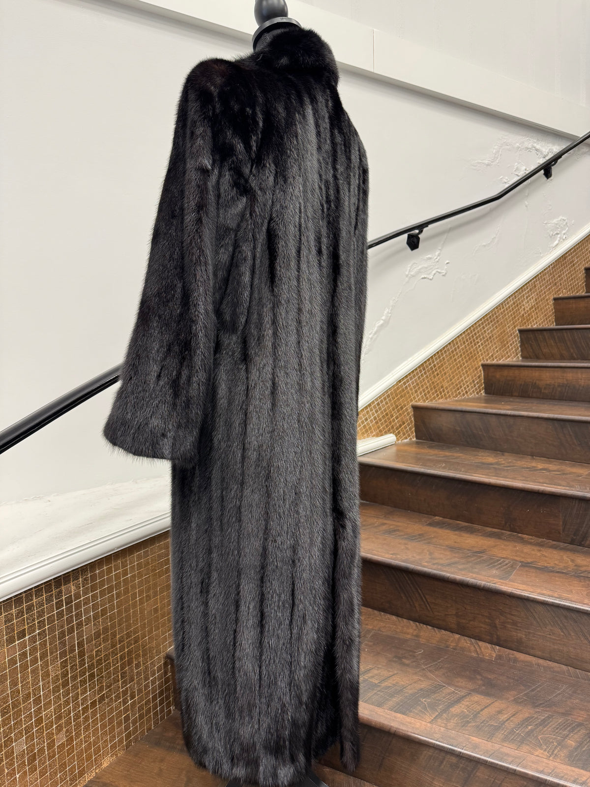 Vintage Dyed Black Mink Coat