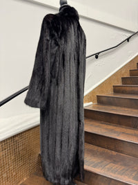 Vintage Dyed Black Mink Coat