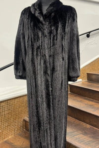 Vintage Dyed Black Mink Coat