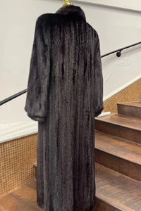 Vintage Dyed Black Mink Coat