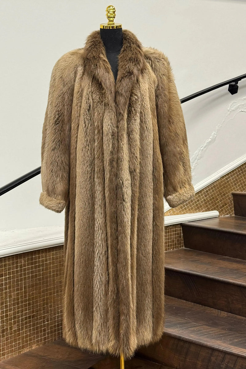 Vintage Full Length Beaver Coat