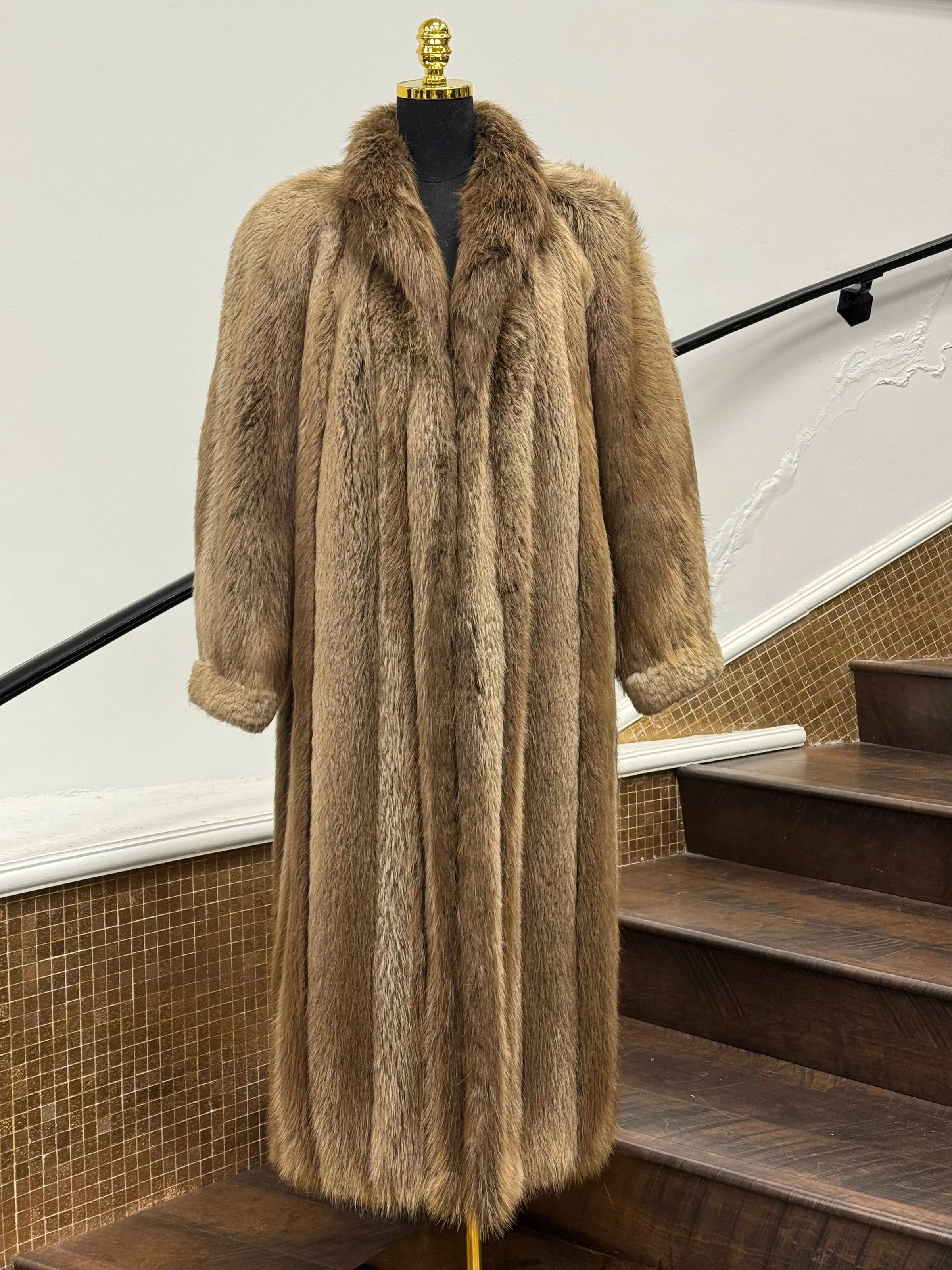 Vintage Full Length Beaver Coat