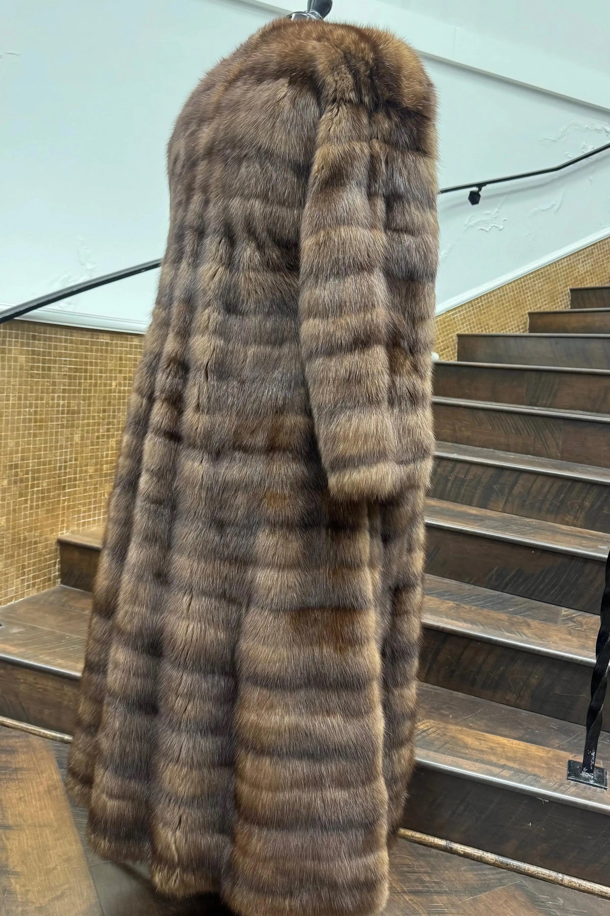 Vintage Full Length Horizontal Russian Sable Coat