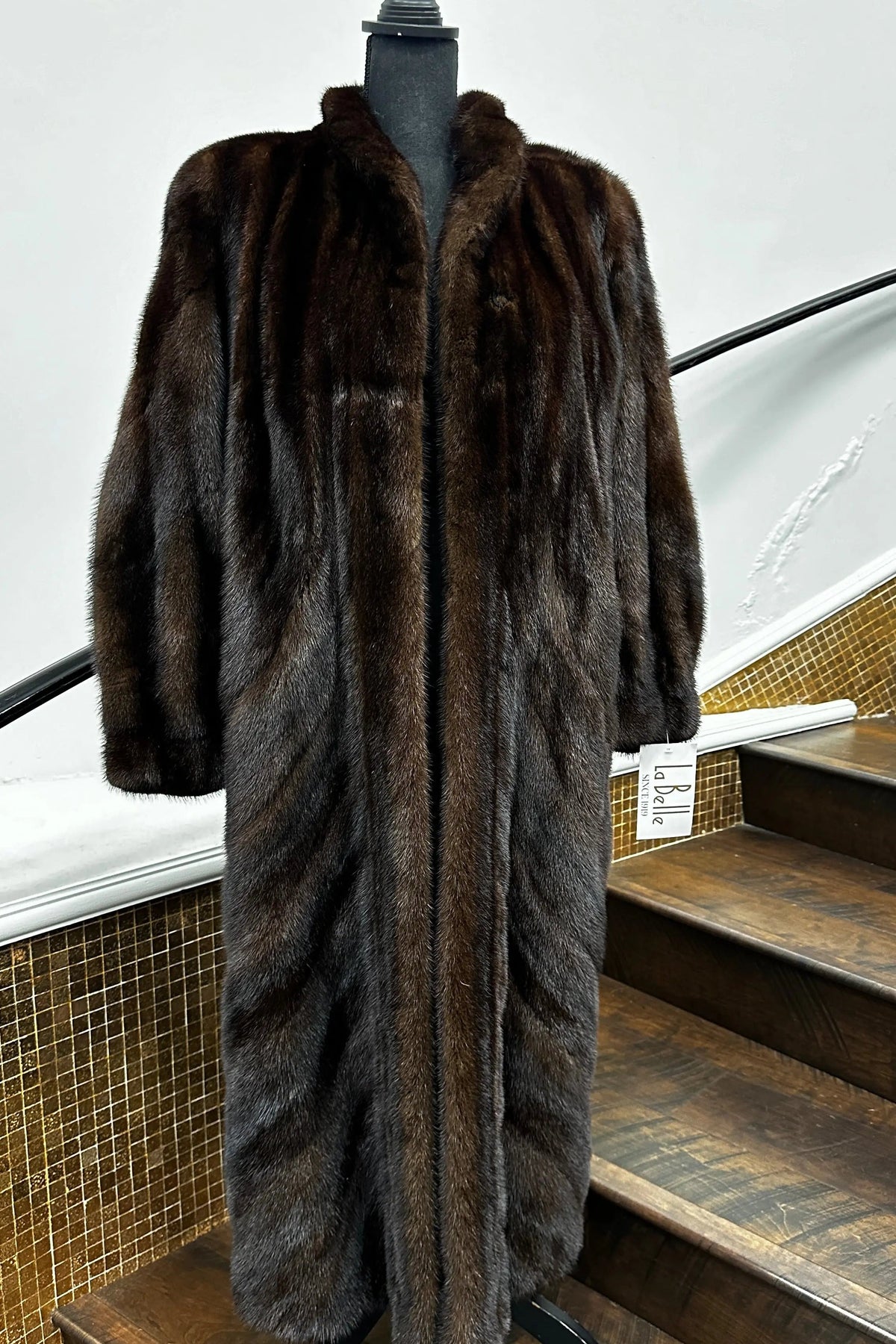 Vintage Full Length Mahogany Mink with Directional Bottom