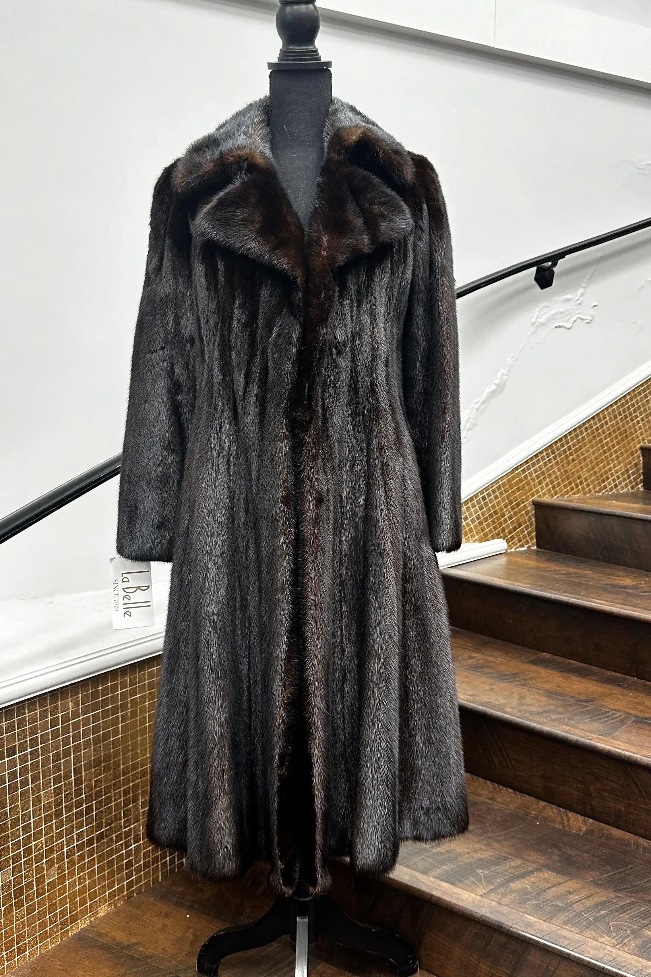 Full length ranch mink coat on sale