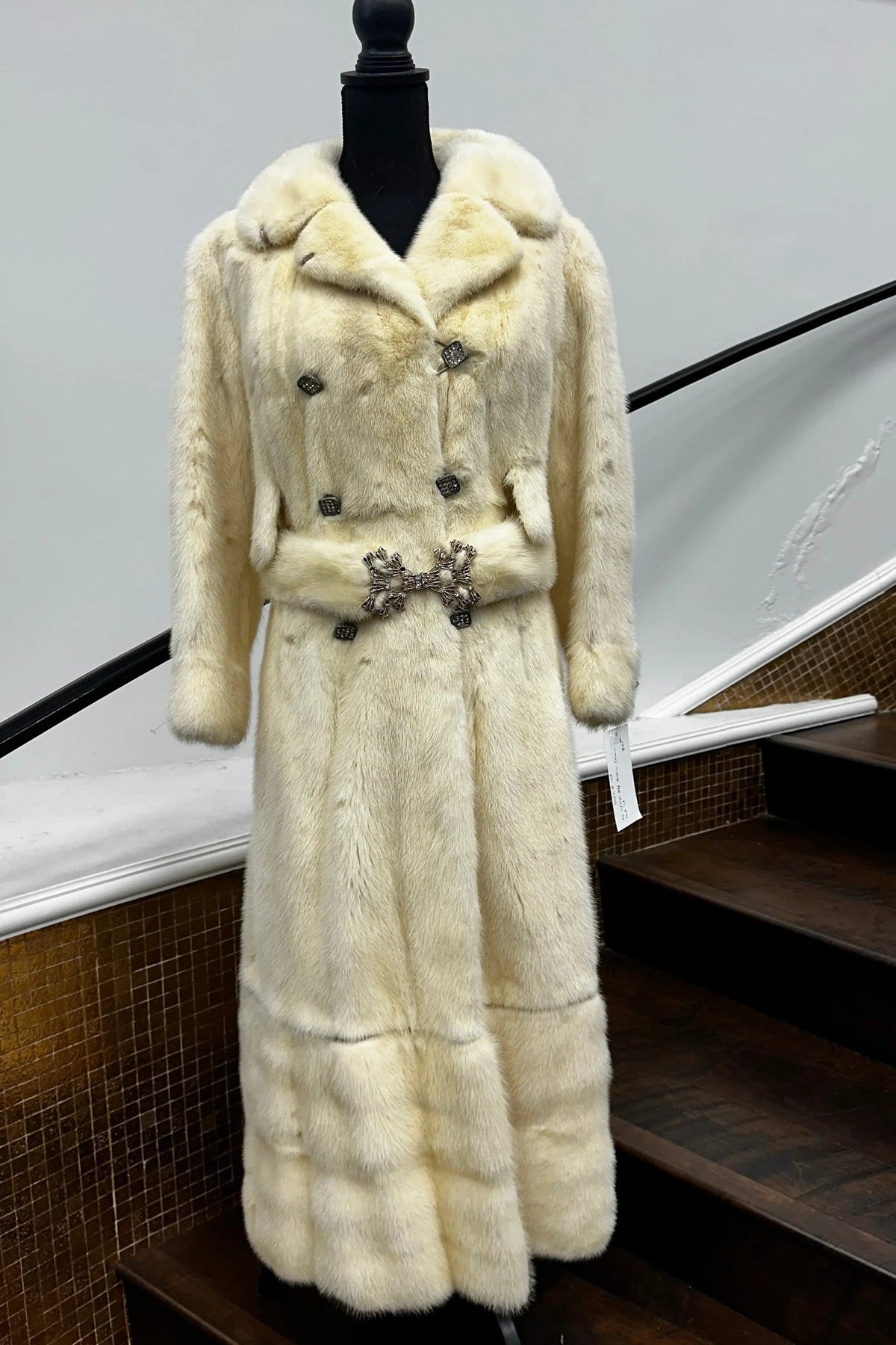 Vintage Full Length with Zipper Bottom Cream Coat