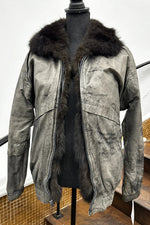 Vintage Green Leather Jacket