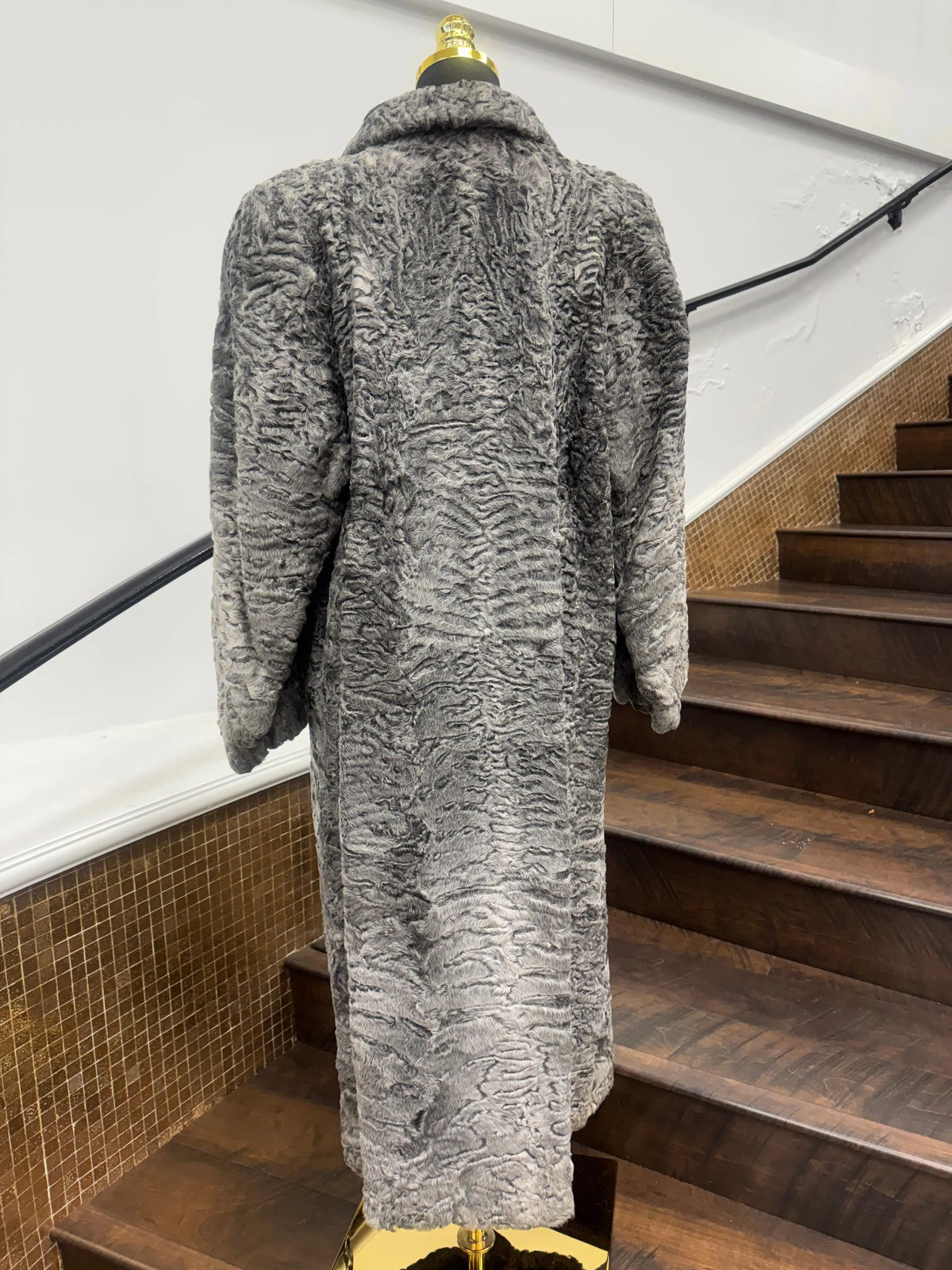 Vintage Grey Lamb Coat